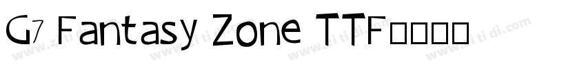 G7 Fantasy Zone TTF字体转换